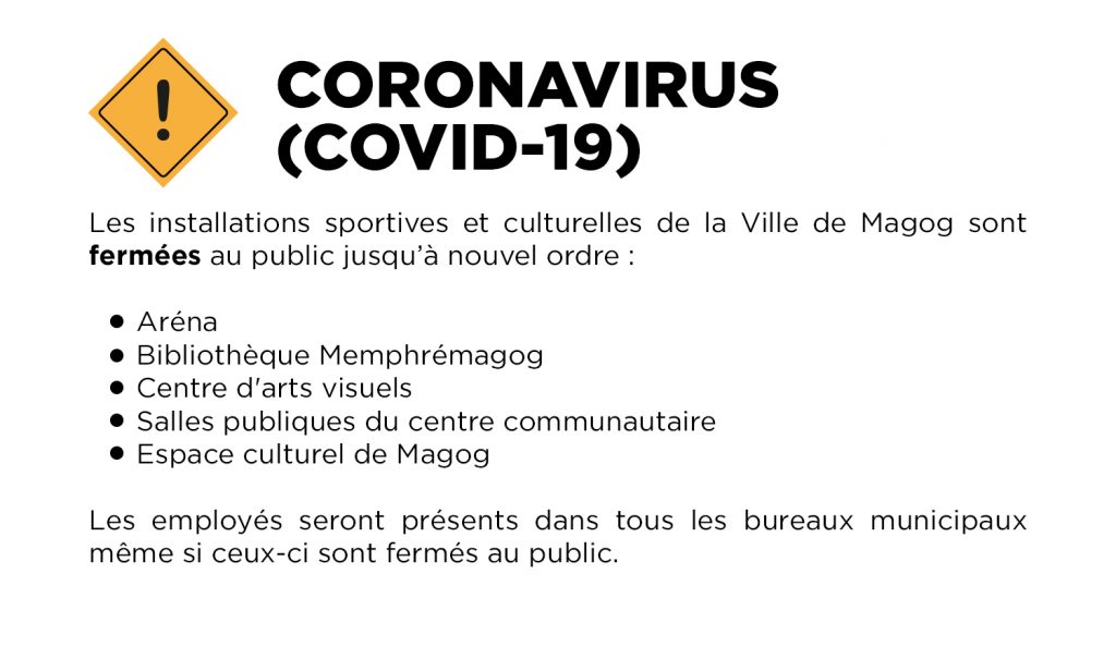 Ville de Magog | Coronavirus (COVID-19) - Mesures préventives