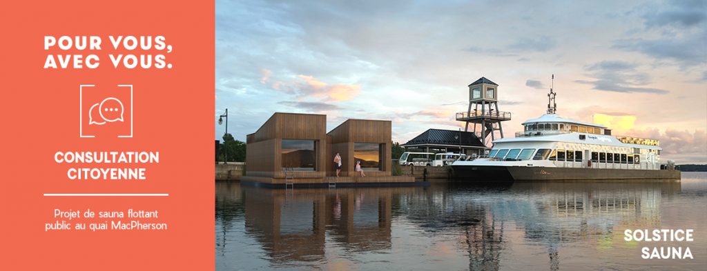 Communiqué - Consultation citoyenne | Projet de sauna flottant public au quai MacPherson