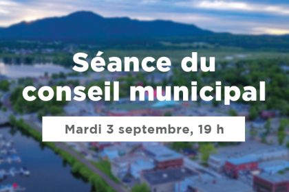 Séance du conseil municipal - Mardi 3 septembre, 19 h