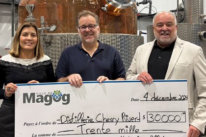 Communiqué - La Ville de Magog accorde une subvention de 30 000 $ à Distillerie Cherry River & Co.