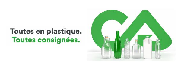 Consignaction - Contenants de boisson en plastique vides